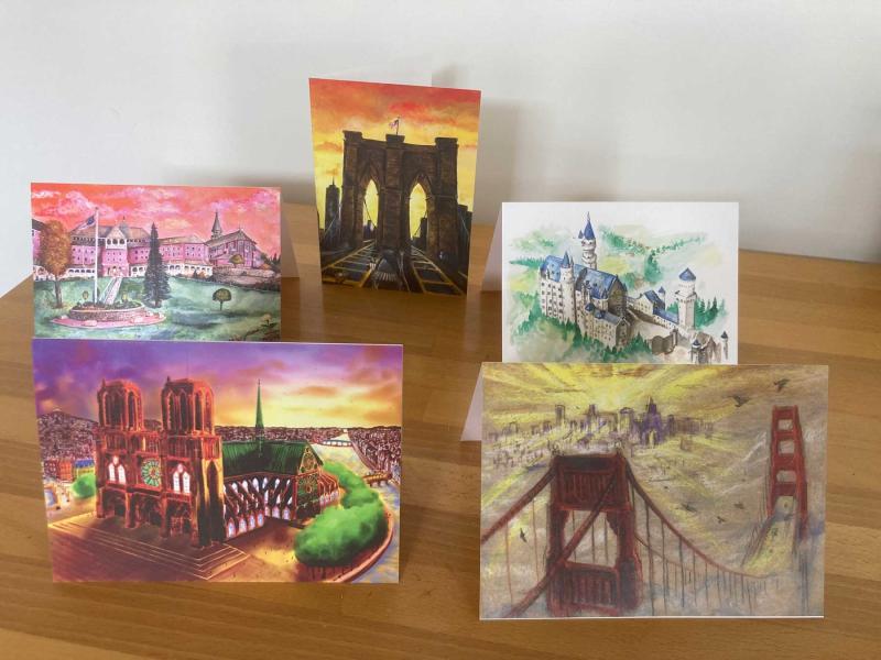 Greeting Cards with various artwork