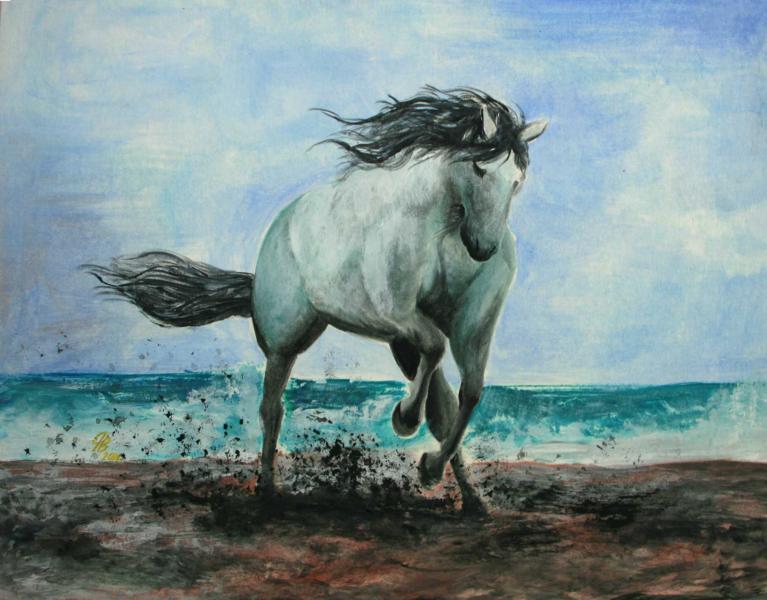 Trotting on the Beach