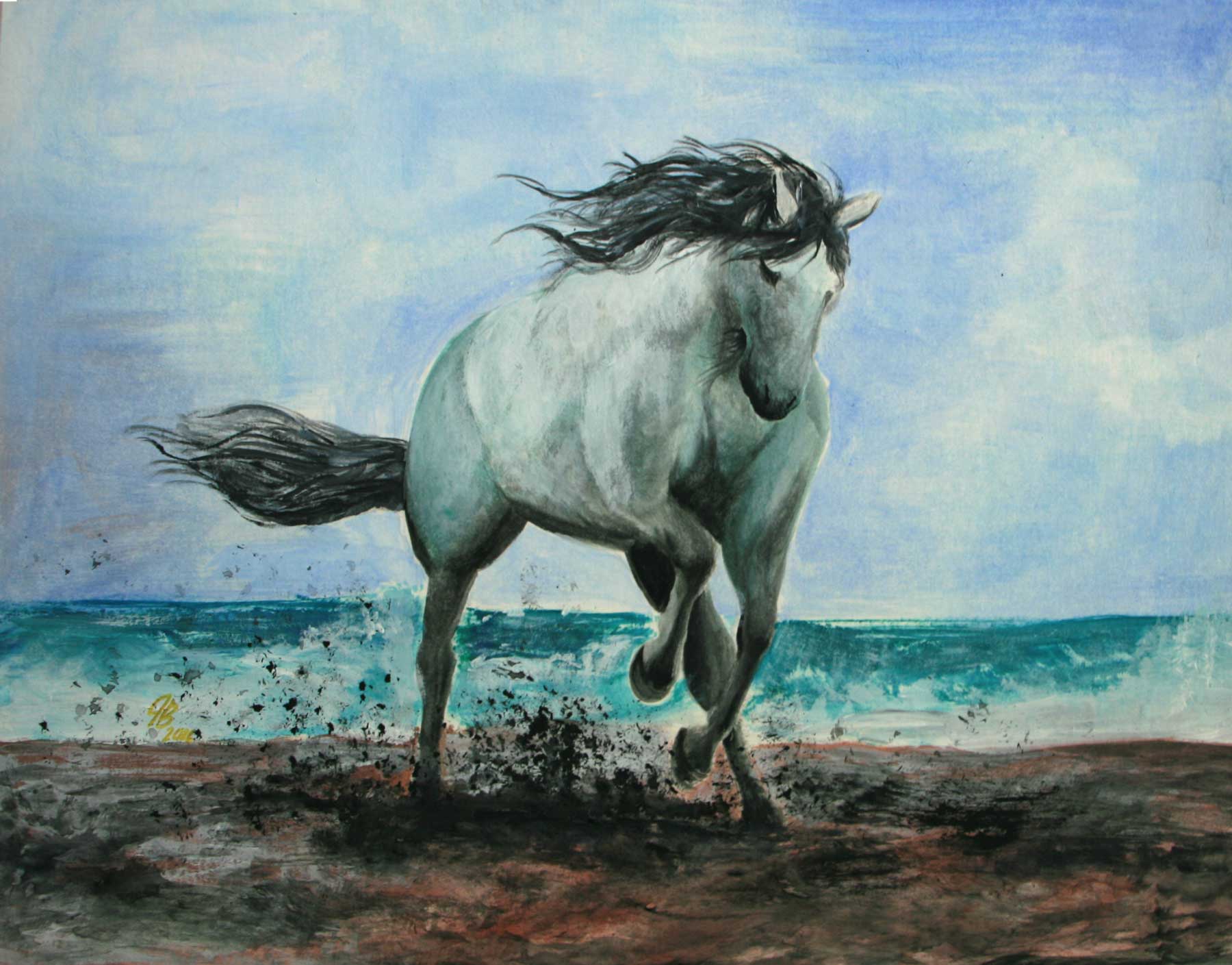 Trotting on the Beach